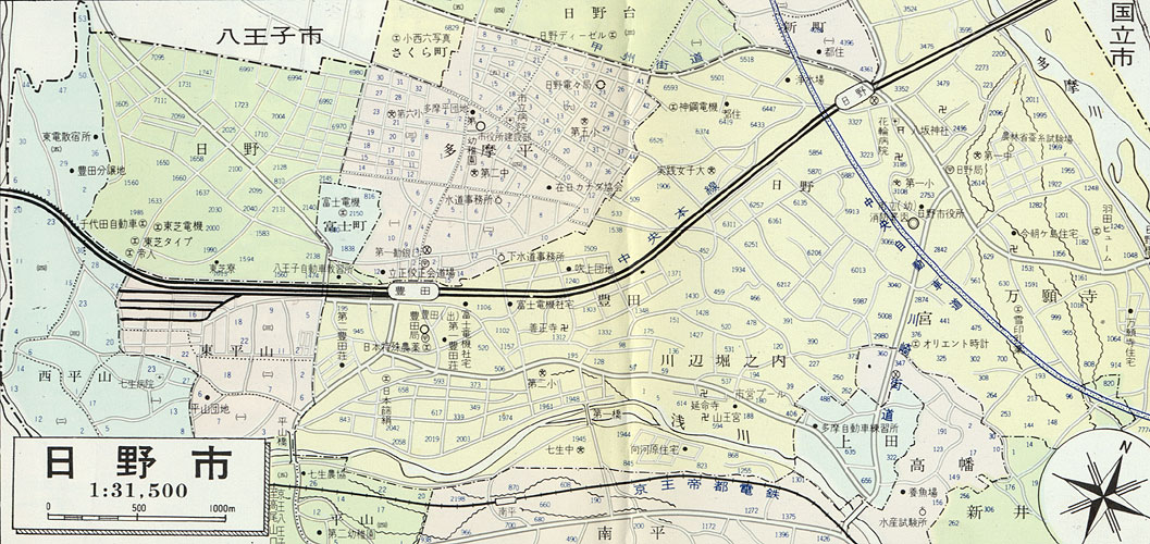 昔の日野市MAP
